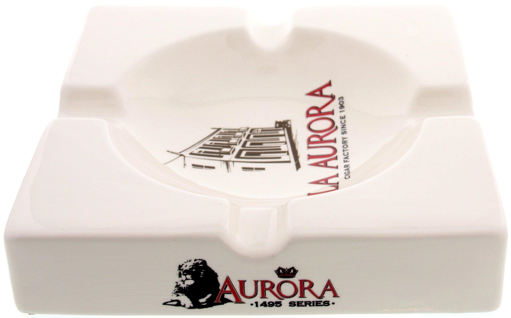 La Aurora Zigarrenascher Weiß Seitenansicht 3