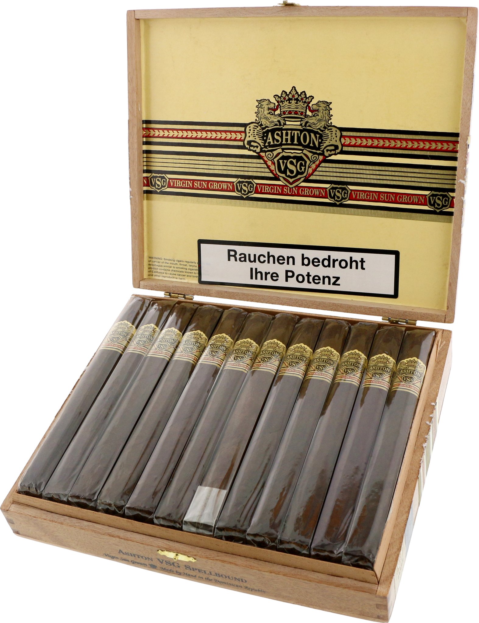 Ashton VSG (Virgin Sun Grown) Spellbound (Lonsdale) Kiste offen