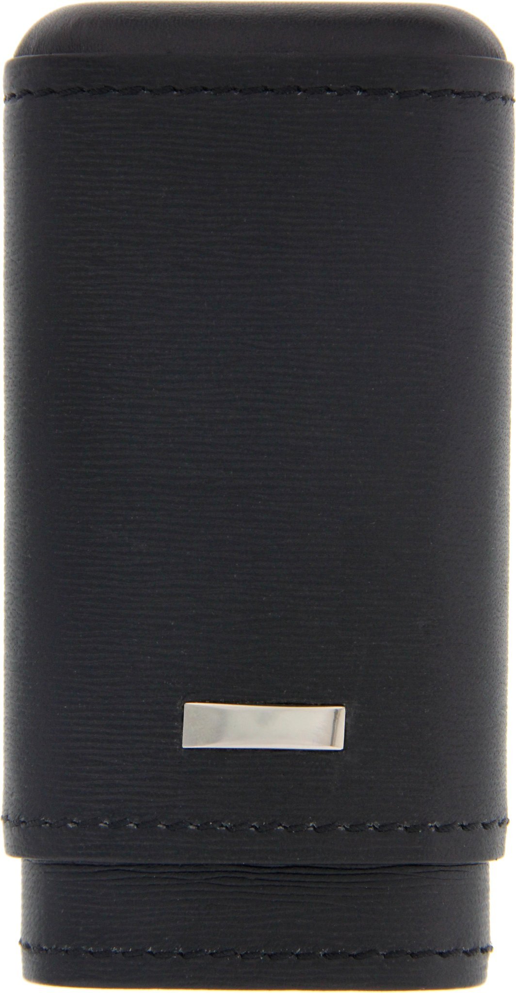 Classic Zigarrenetui 3er Corona Rindleder geprägt schwarz