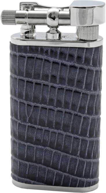 Pearl Pfeifenfeuerzeug Stanley Rindleder mit Eidechsenprägung grau (PE72980-30)