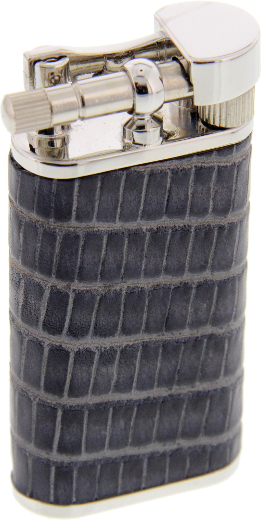 Pearl Pfeifenfeuerzeug Stanley Rindleder mit Eidechsenprägung grau (PE72980-30) Detailbild