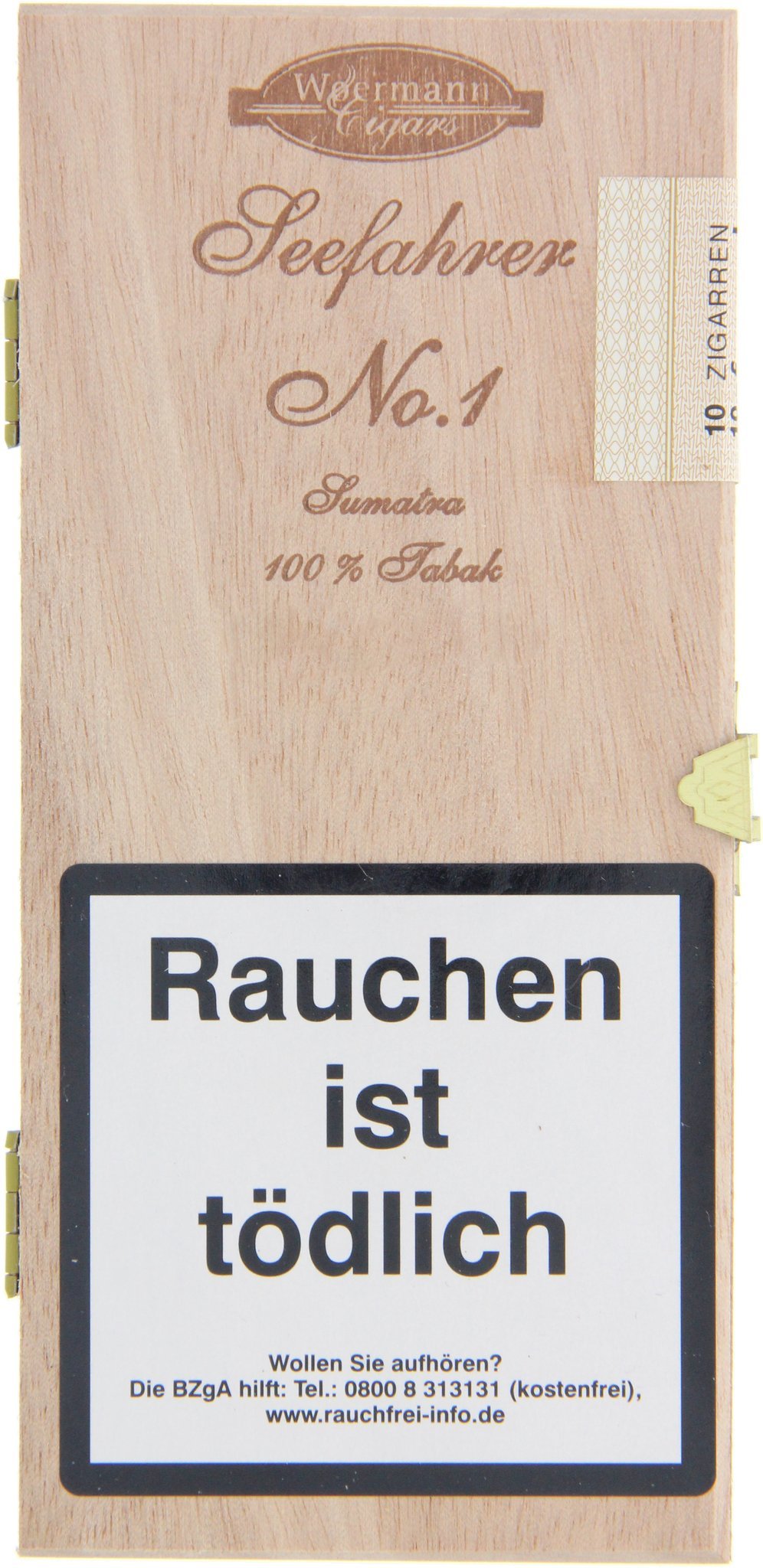 Woermann Cigars Seefahrer Panatella 100% Tabak No. 1 Sumatra