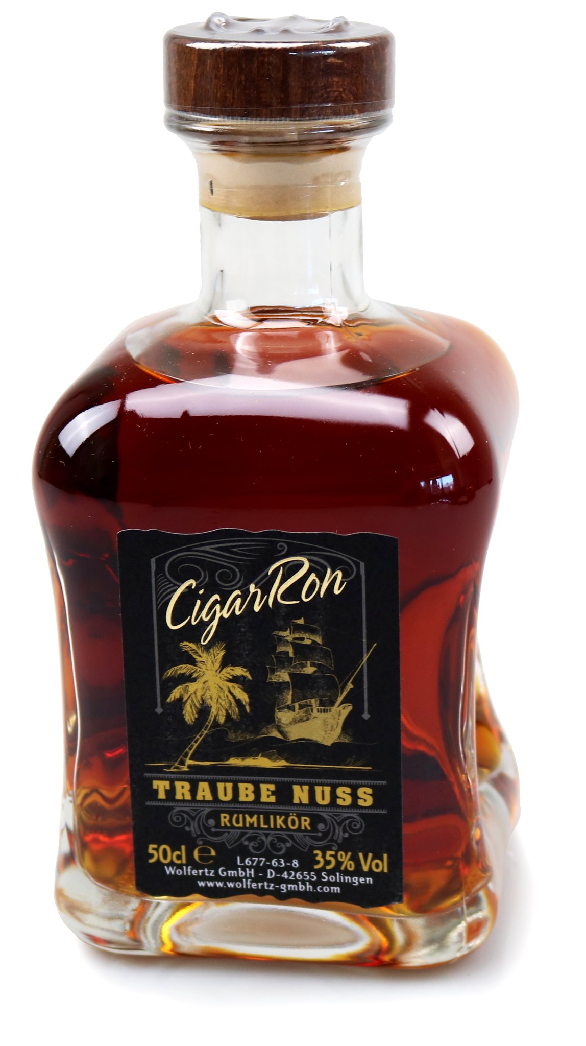 CigarRon Rum Traube-Nuss Rumlikör (0,5 l  35 % Vol.)