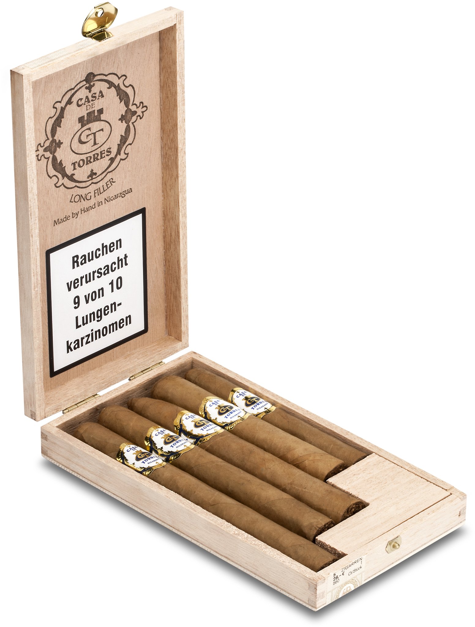 Casa de Torres Sampler Sortiment Probierset (5 Formate) Kiste offen Detailbild