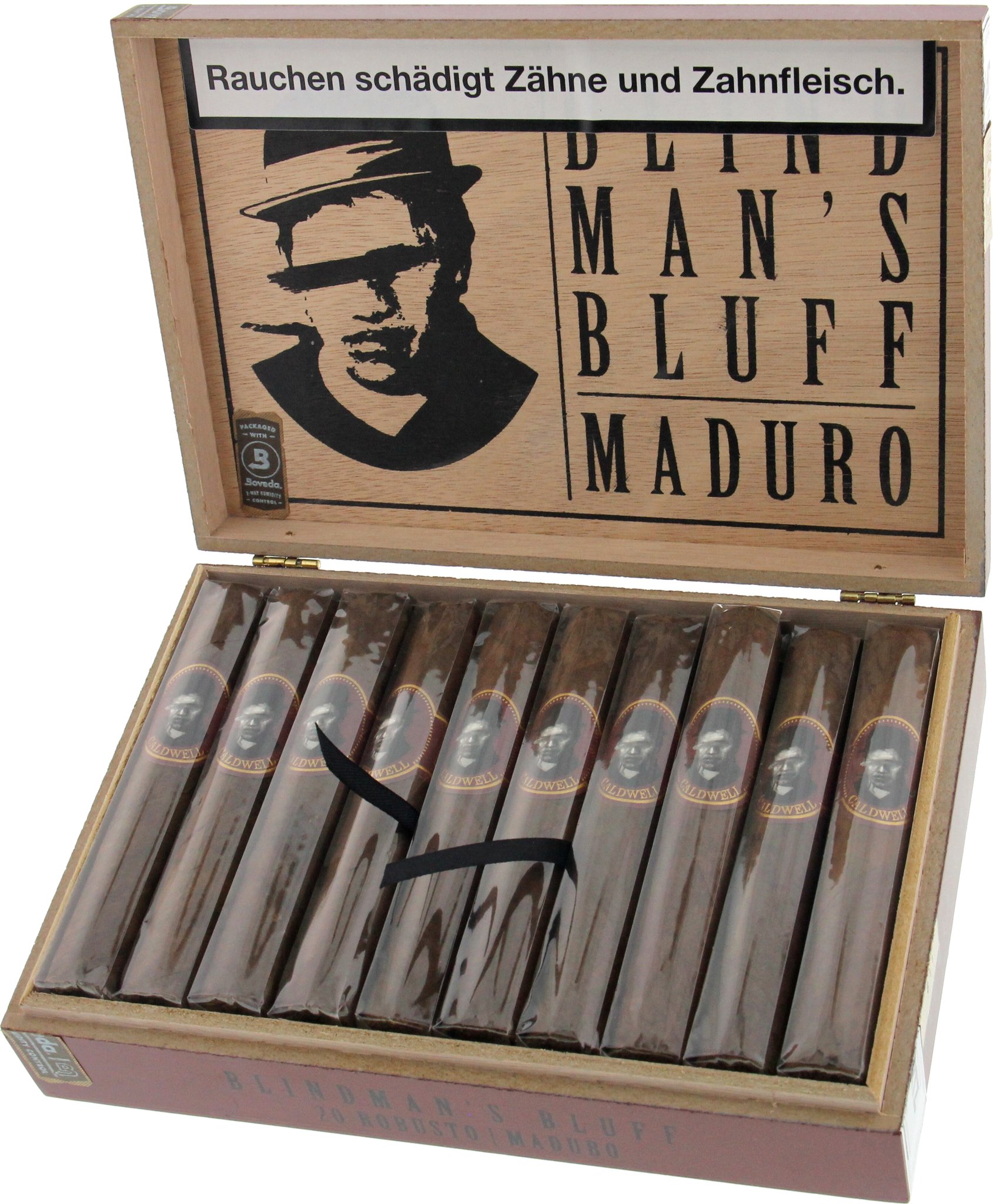 Caldwell Blind Man's Bluff Robusto Maduro Kiste offen
