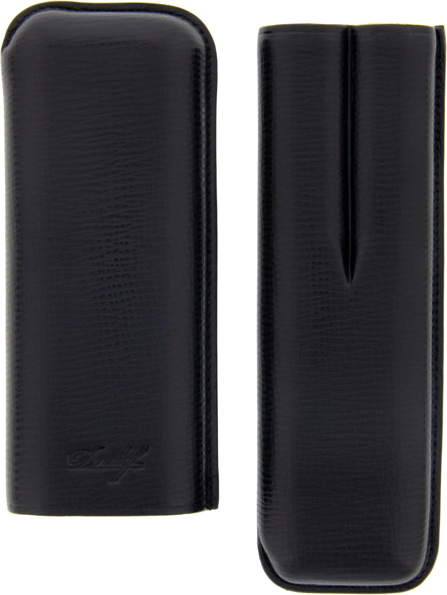 Davidoff Kalbsleder Zigarrenetui schwarz Classic DC-2 (2651) offen