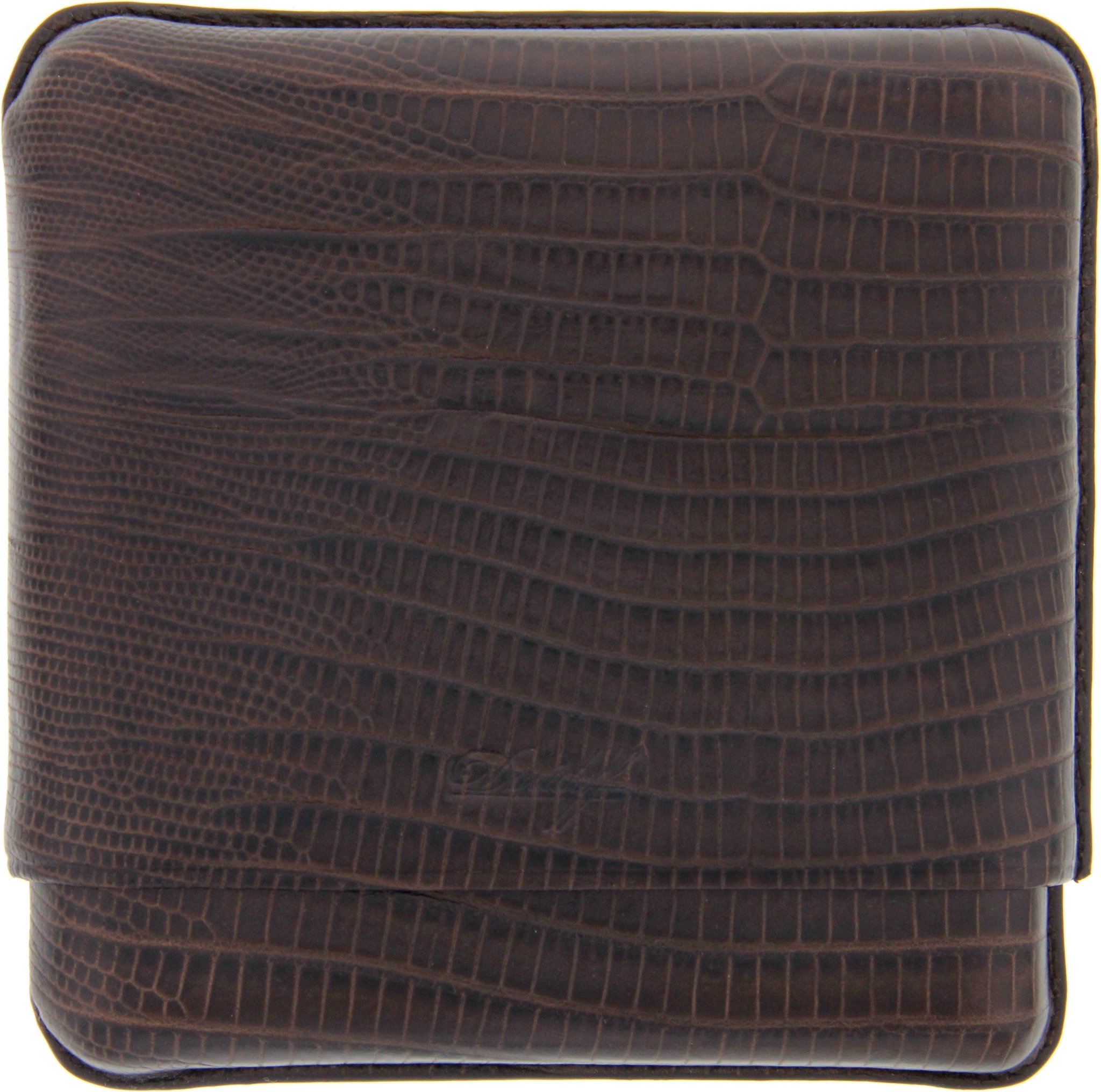 Davidoff Kalbsleder Zigarrenetui braun Eidechse R-5 (2663)