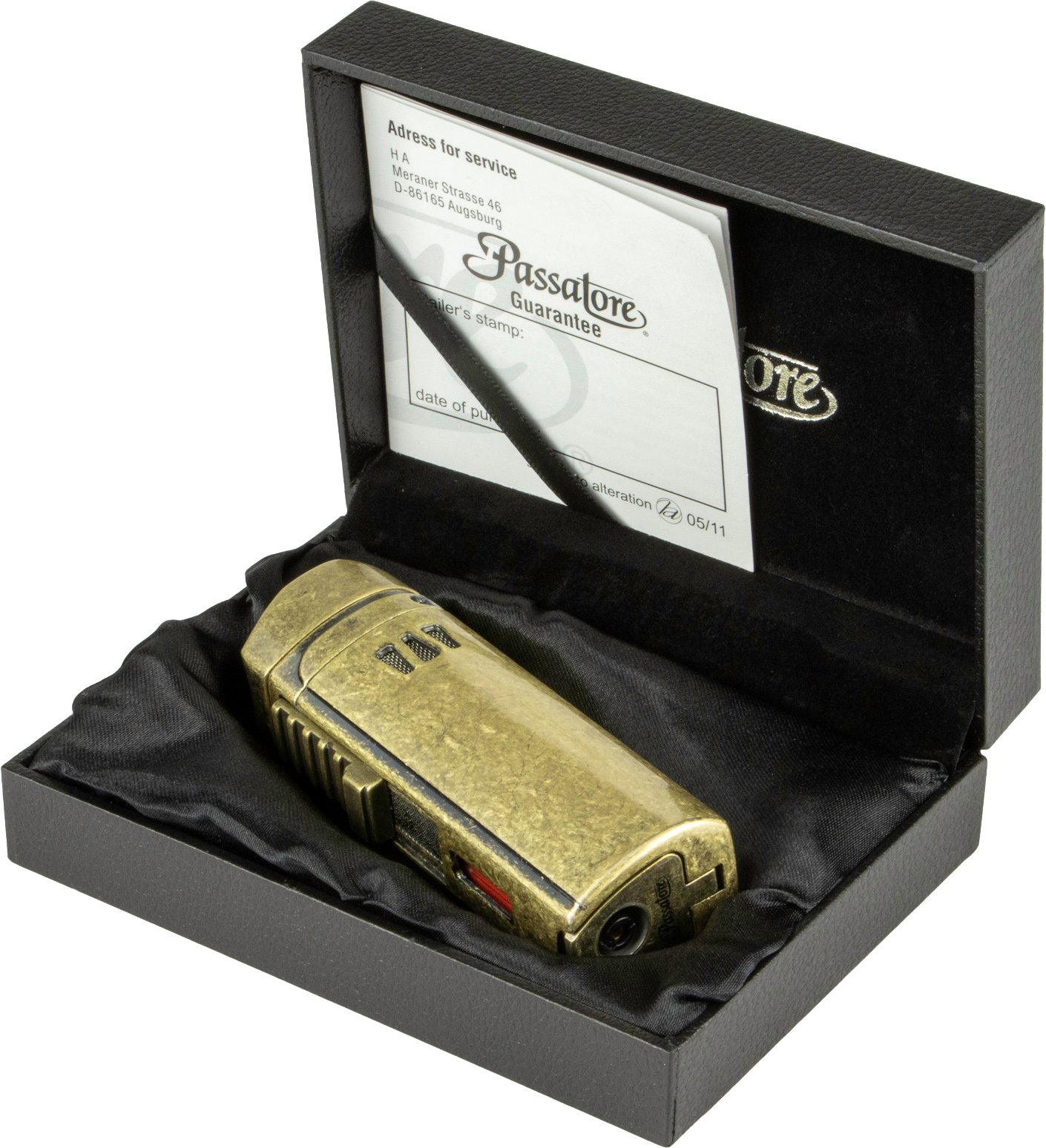 Passatore Jetflame Trinidad antik Design Messing (234553) Verpackung