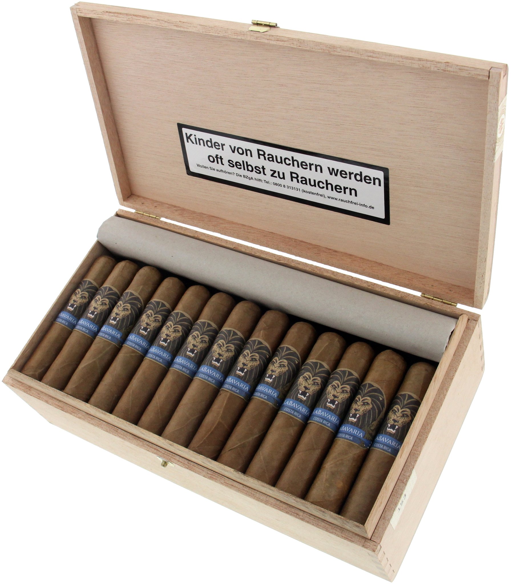 La Bavaria Die Bayerische Zigarre Half Corona Kiste offen