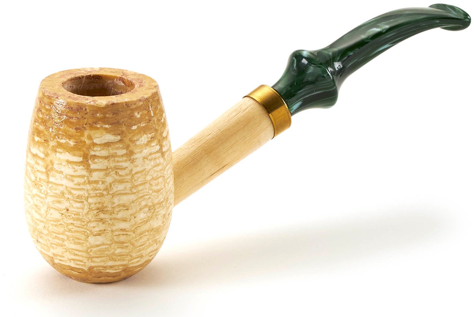 Missouri Meerschaum Corn Cob The Emerald bent (ohne Filter)