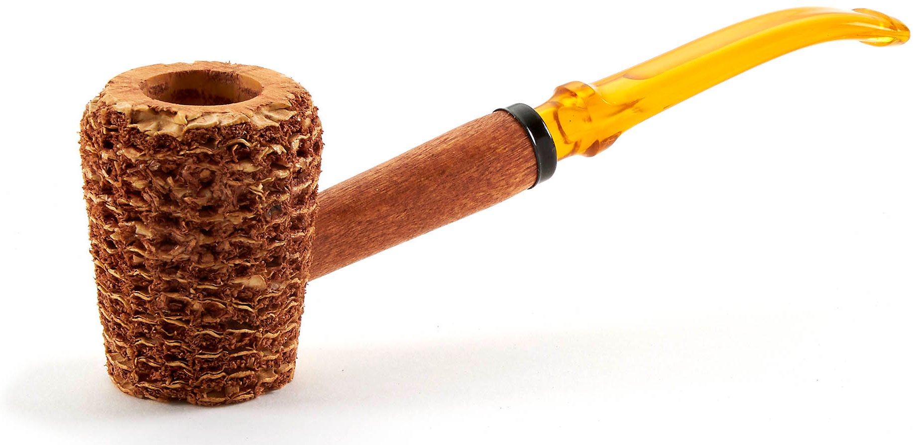 Missouri Meerschaum Corn Cob Freedom Ring Rob Roy bent (mit Filter)
