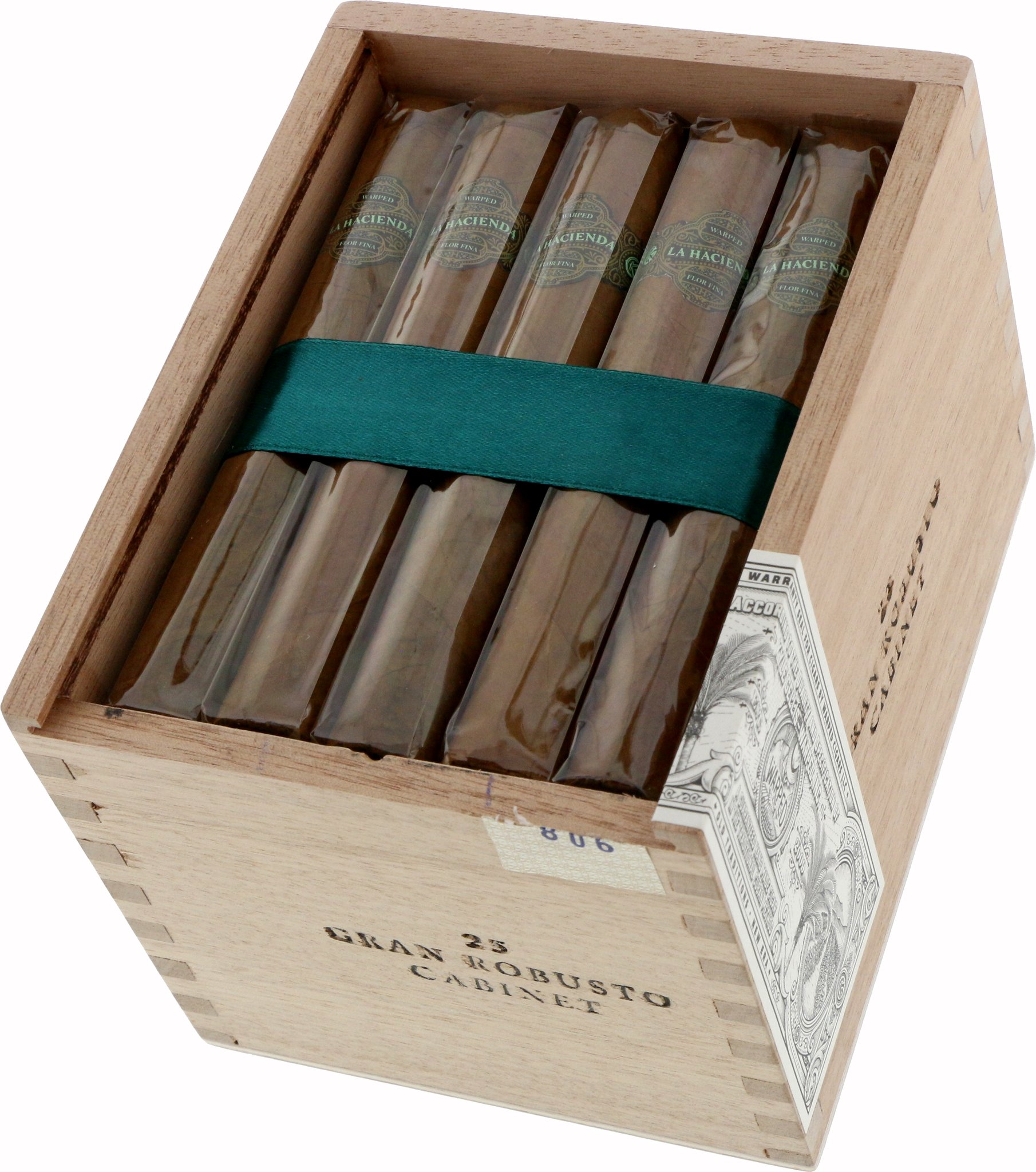 Warped Cigars La Hacienda Gran Robusto (5.5 x 52) Kiste offen