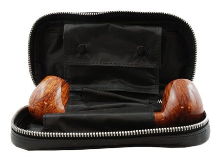 Big Ben Pfeifentasche für 2 Pfeife Leder schwarz (745002200) Detailbild