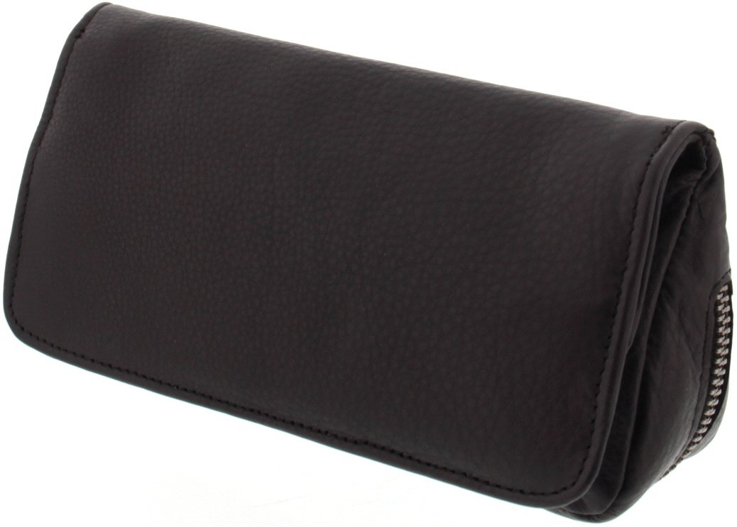 Big Ben Pfeifentasche Kombibeutel für 2 Pfeifen Leder dunkelbraun (745140415)