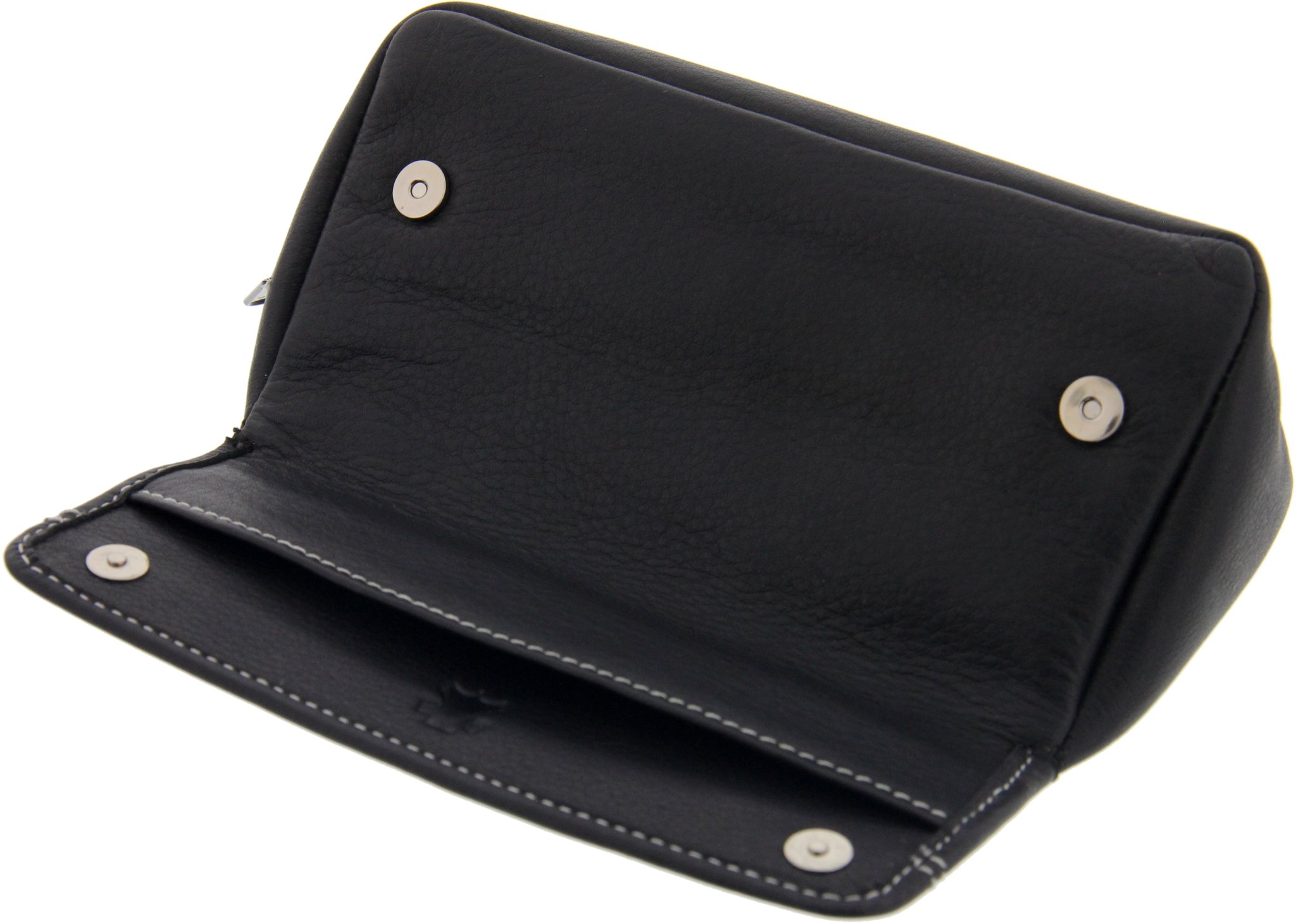 Big Ben Pfeifentasche Kombibeutel für 1 Pfeife Leder schwarz Tabakfach