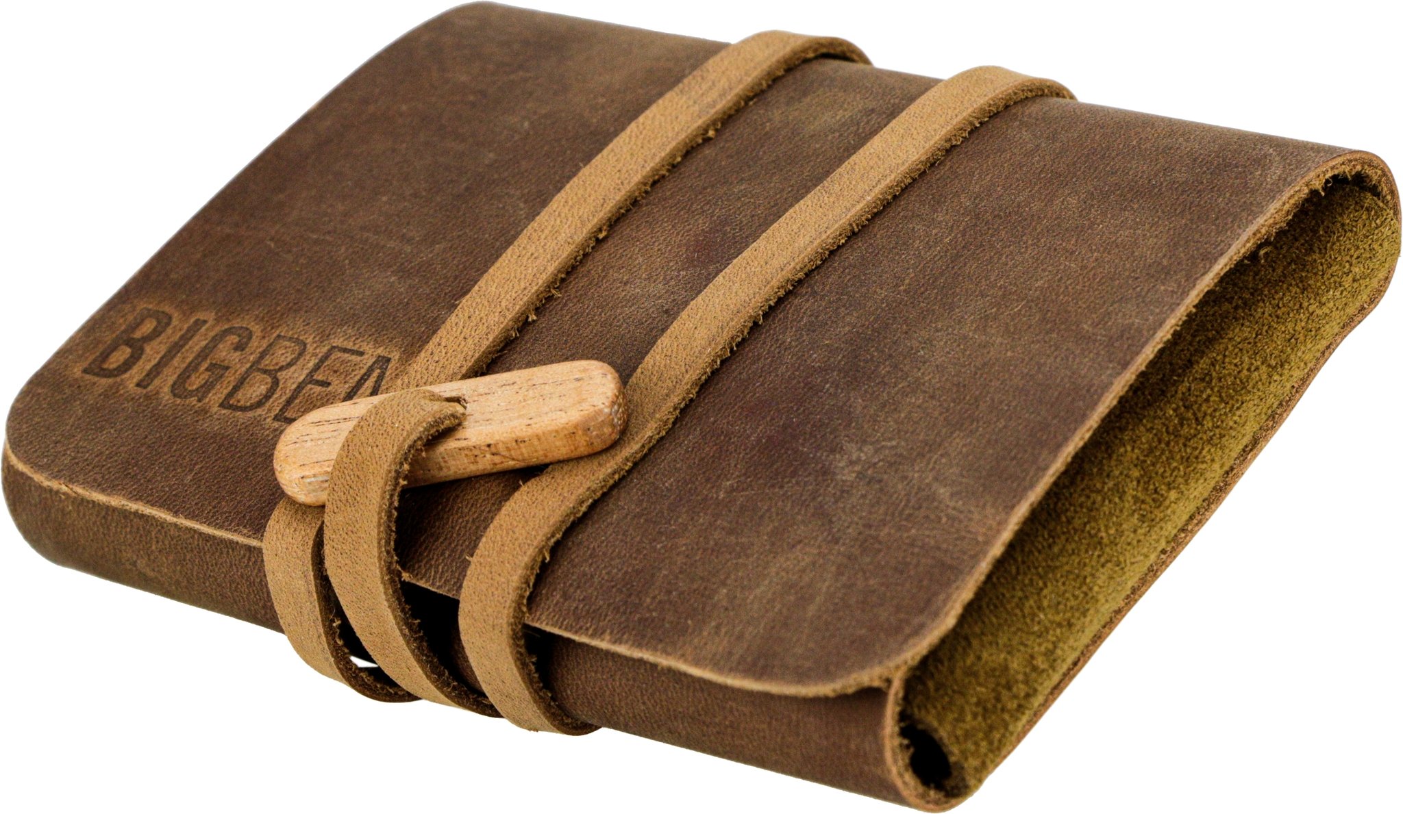 2 Pfeifen Leder braun klein (620100020) schräg