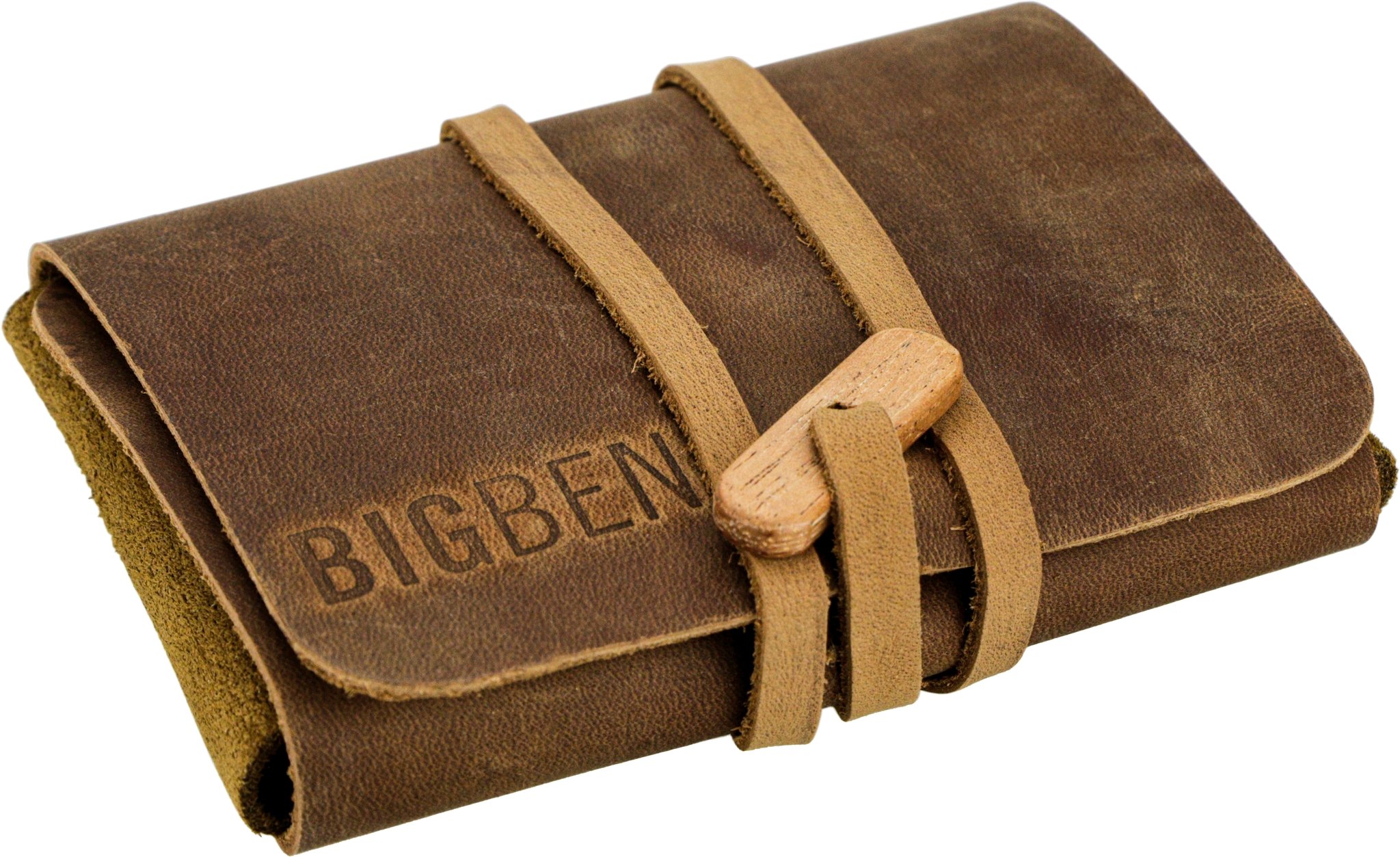 2 Pfeifen Leder braun klein (620100020) schräg 2