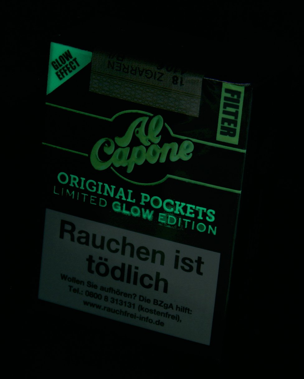 Al Capone Pockets Original Filter 18 Limited Glow Edition Detailansicht