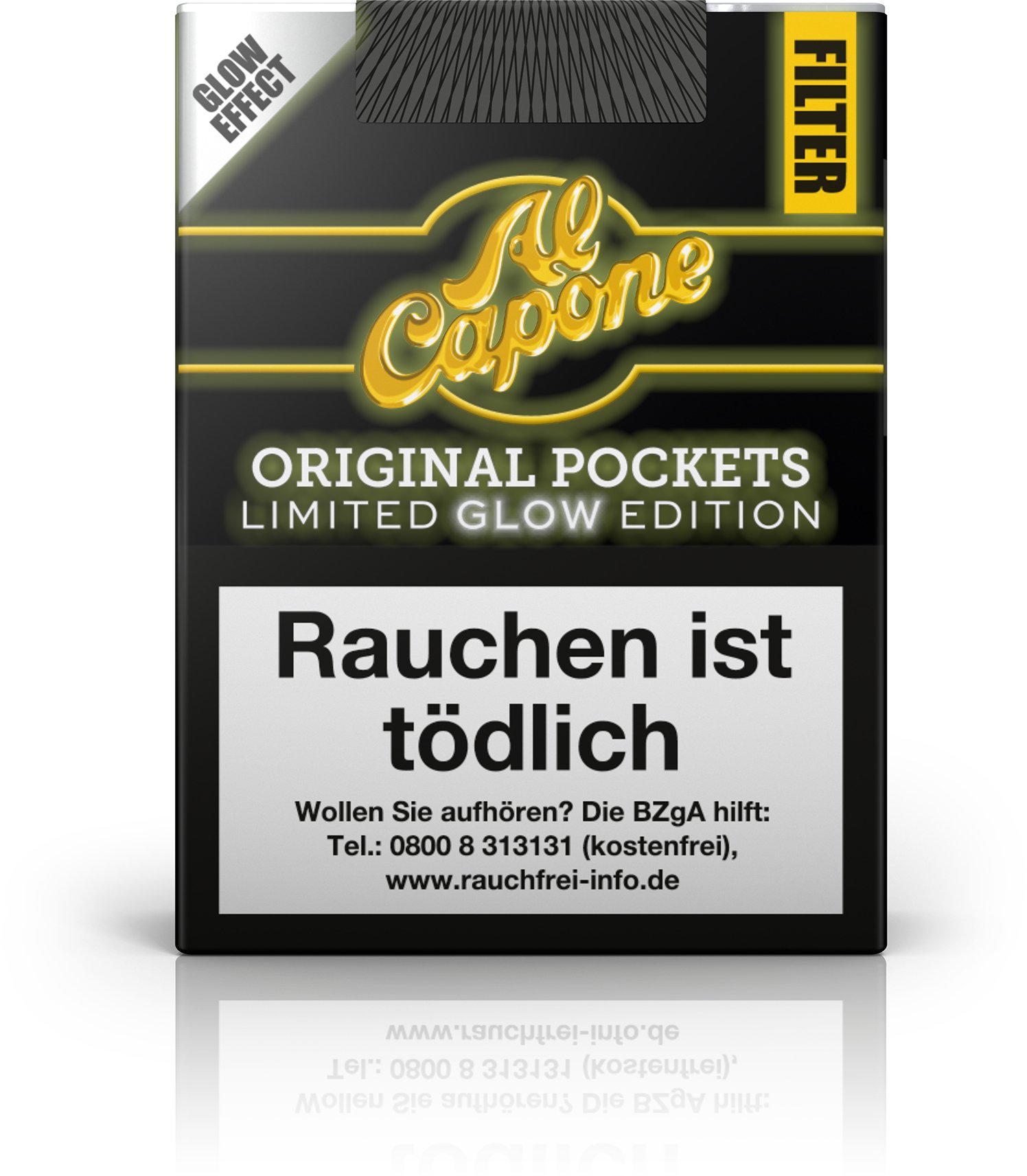 Al Capone Pockets Original Filter 18 Limited Glow Edition Frontansicht