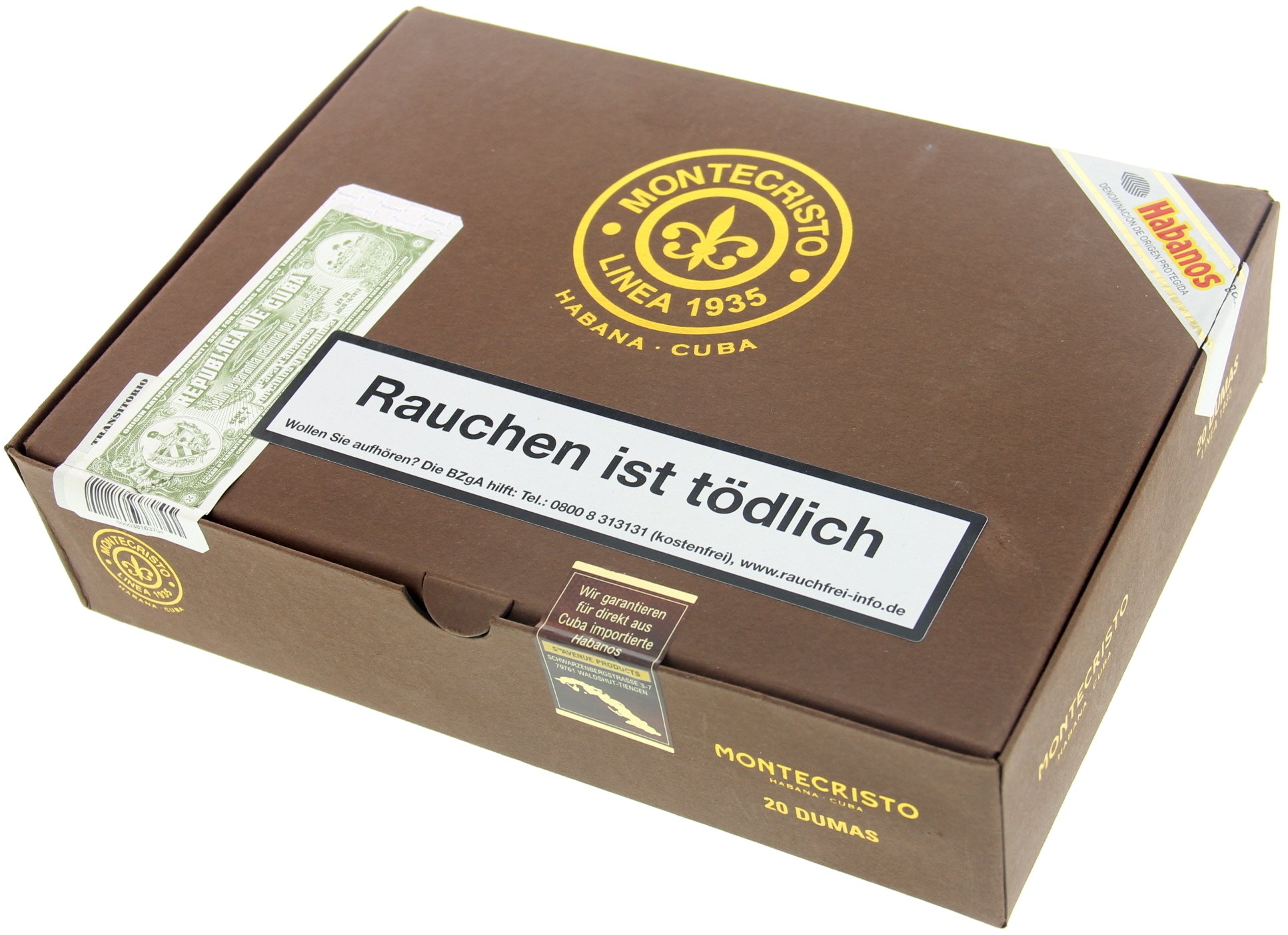 Montecristo Linea 1935 Dumas Kiste Detailbild