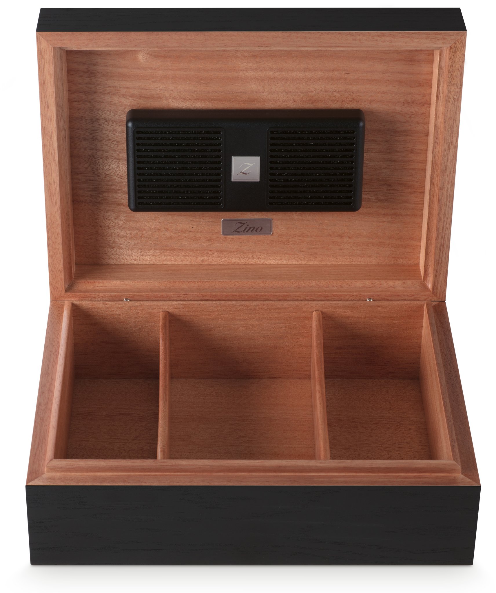 Zino Humidor Leaf Z 60 Eiche schwarz (51000492) offen Detailbild