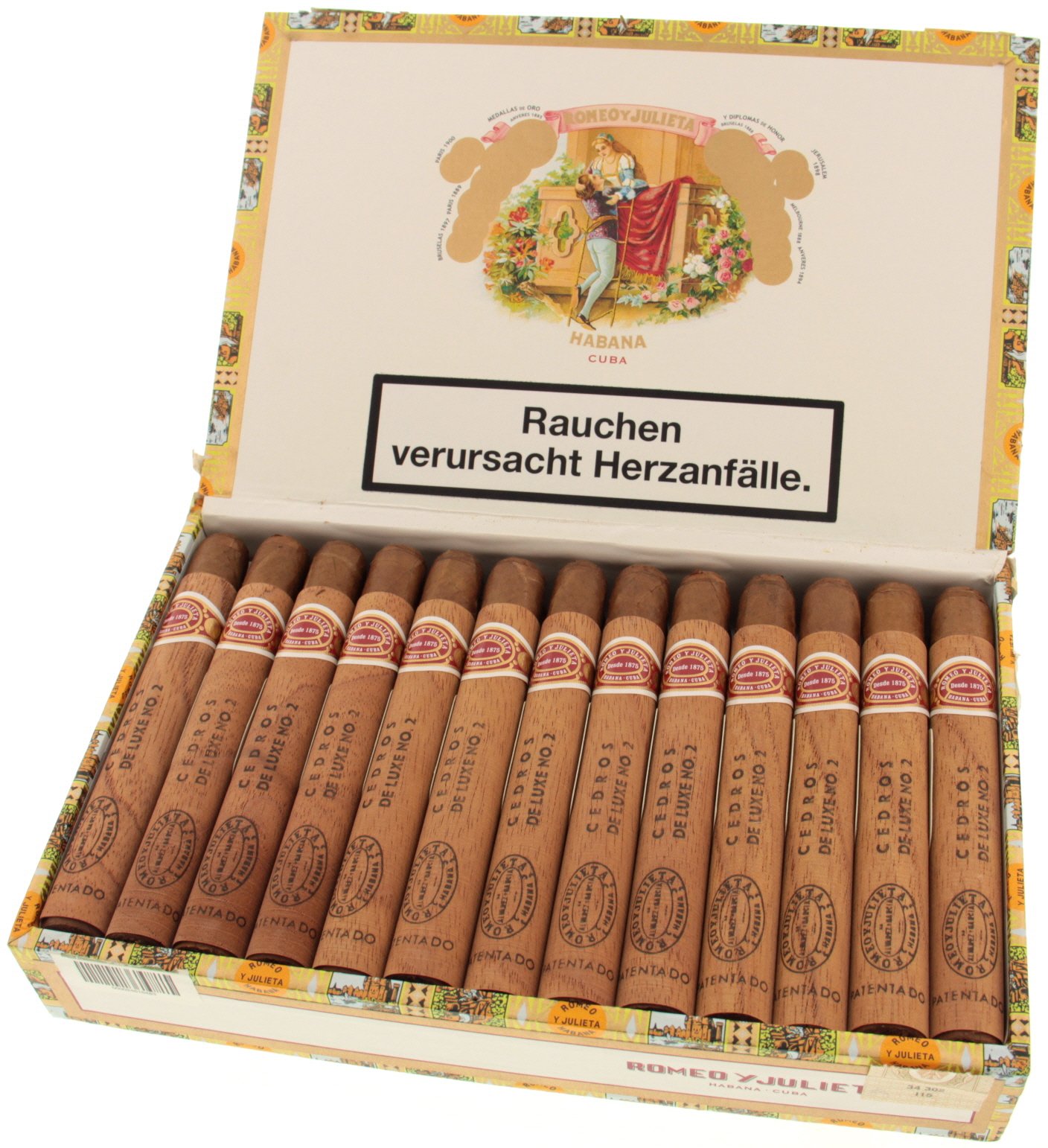 Romeo y Julieta Cedros De Luxe Nr. 2 - 25er Kiste offen