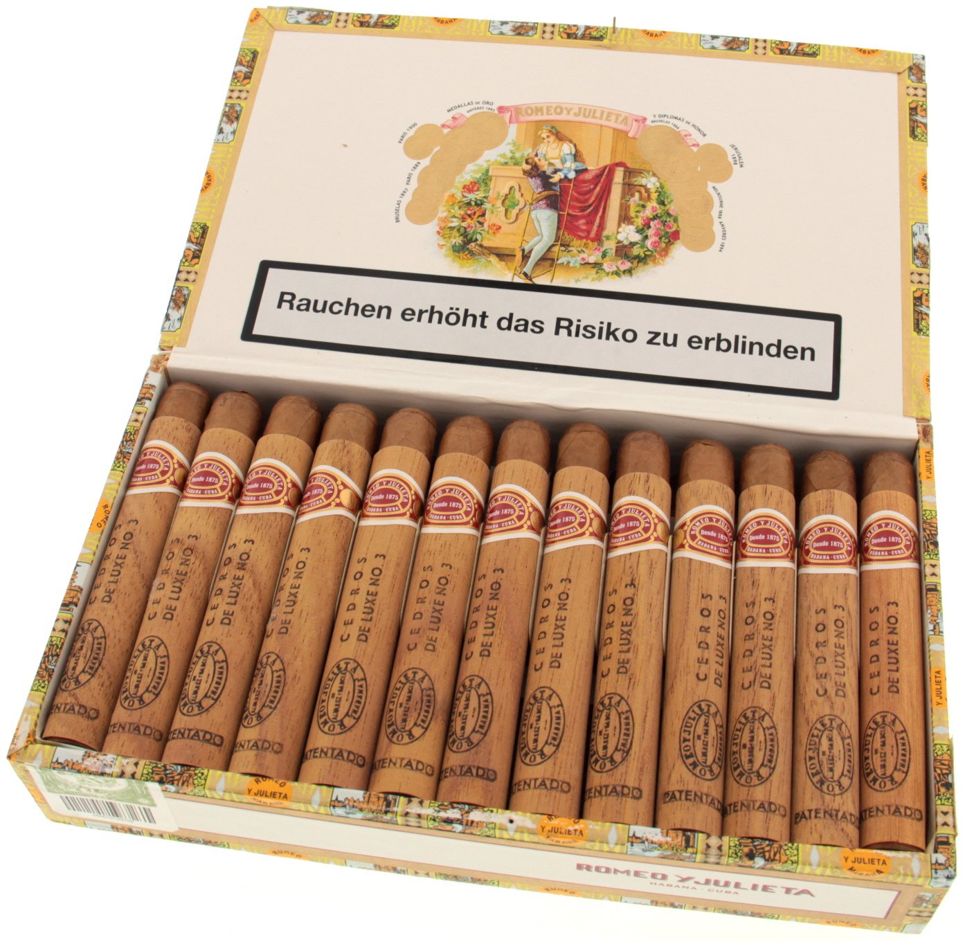Romeo y Julieta Cedros De Luxe Nr. 3 - 25er Kiste offen