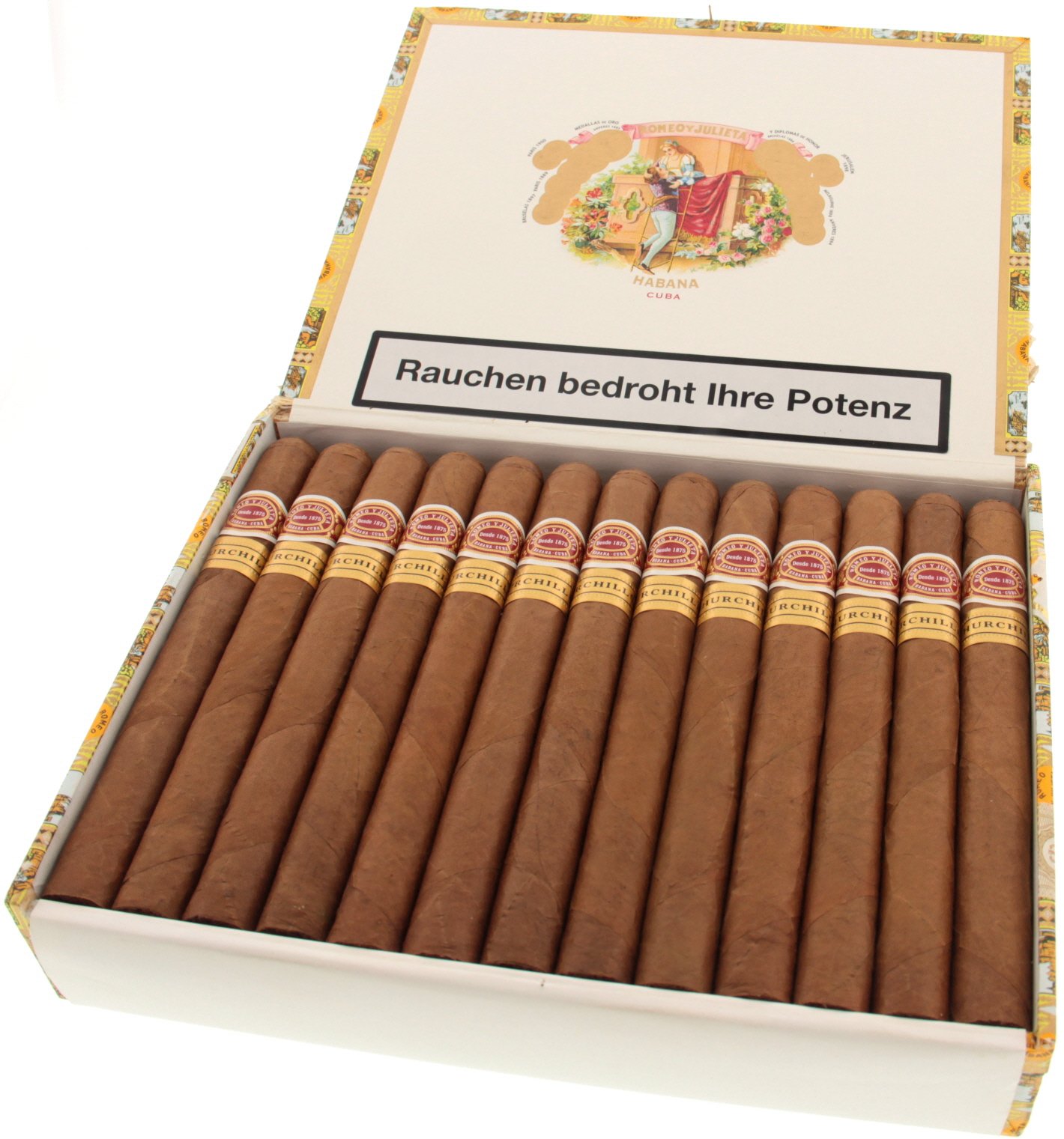 Romeo y Julieta Churchills 25er Kiste offen