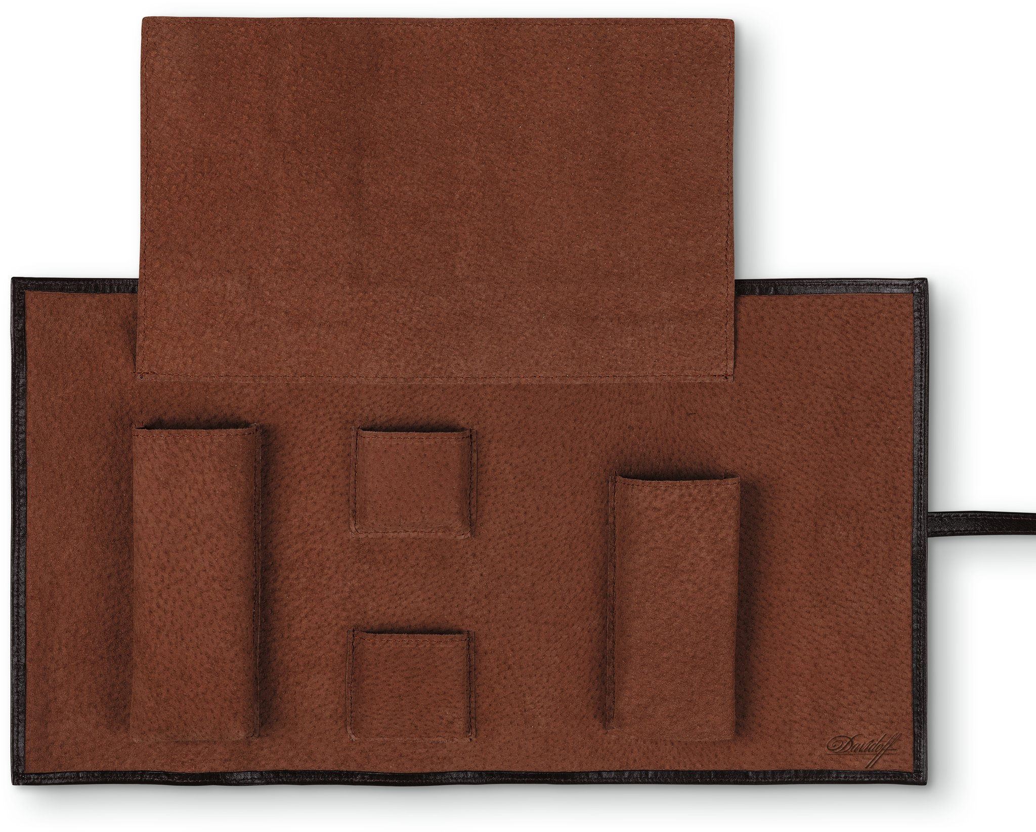 Davidoff Reisehumidor Leder Rollbeutel (116640) offen Detailbild 2