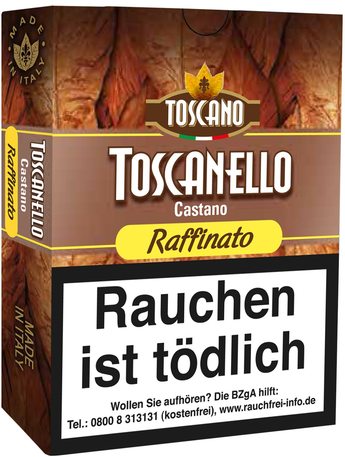 Toscano Toscanello Castano Raffinato Detailbild Verpackung