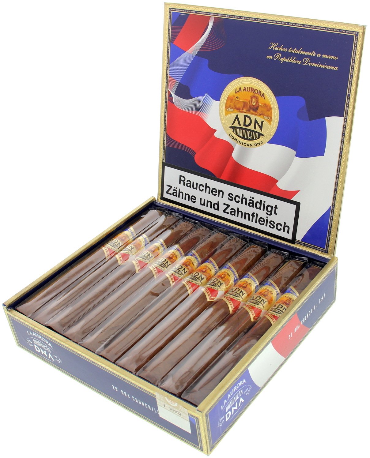 La Aurora ADN Dominicano Churchill Kiste offen