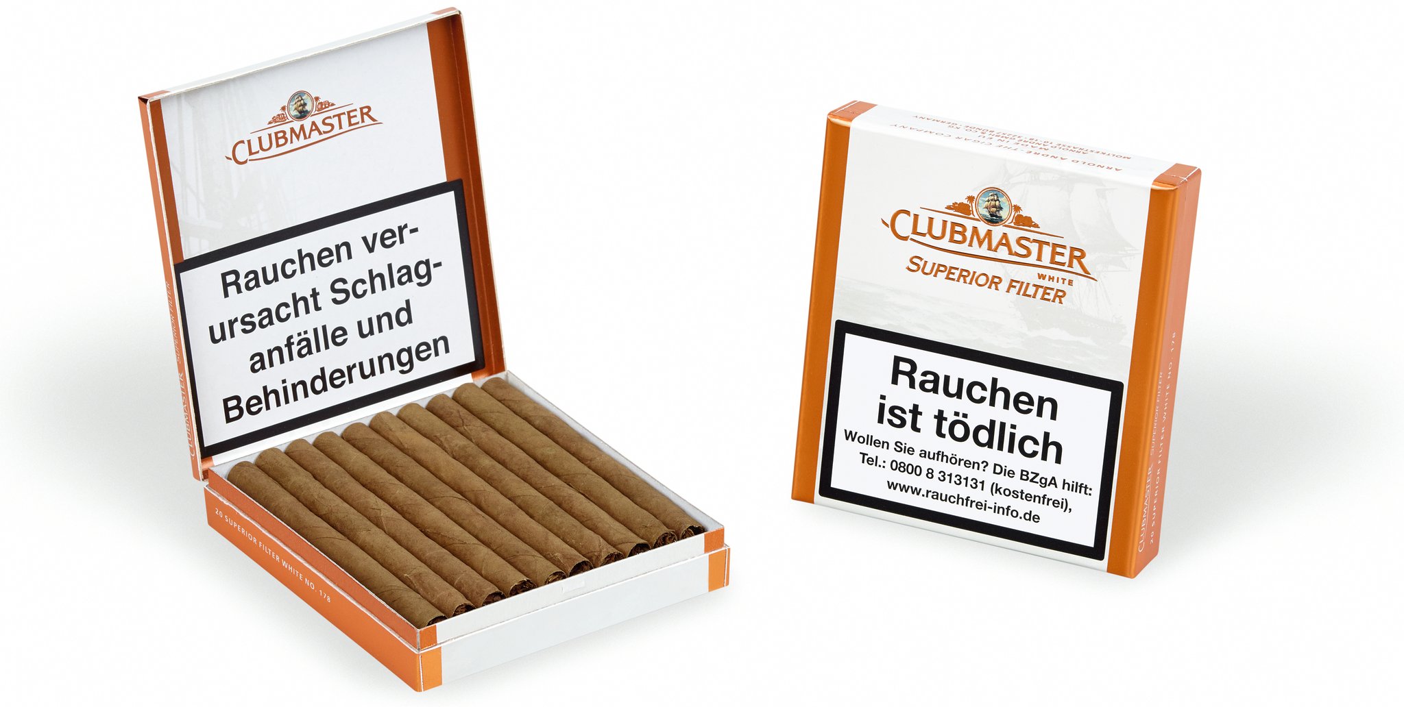 Clubmaster White Superior Filter No. 178 Detailbild