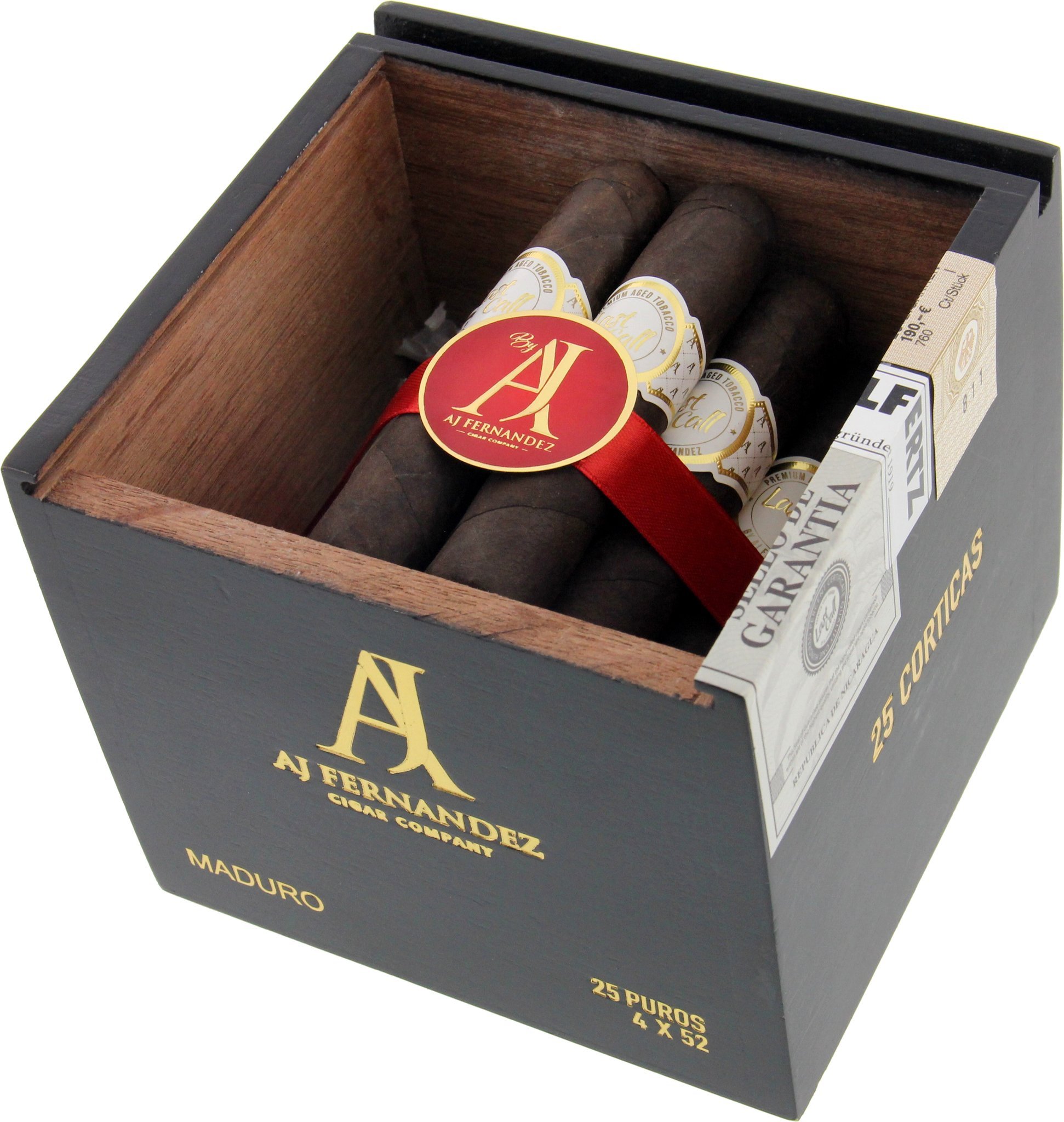 A.J. Fernandez The Last Call Maduro Corticas Kiste offen Detailbild