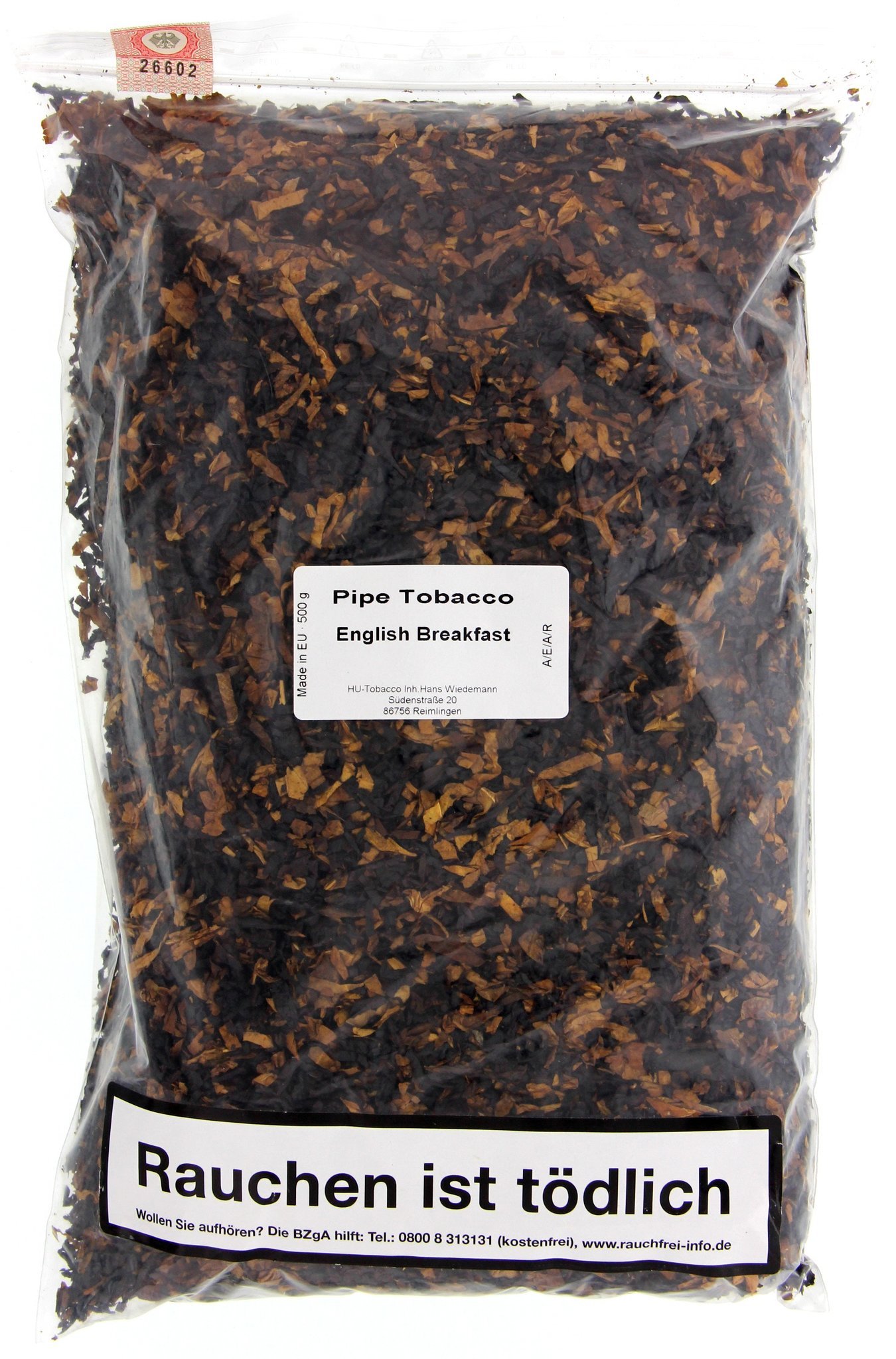 HU Tobacco Original Warehouseblend English Breakfast 500g Pouch