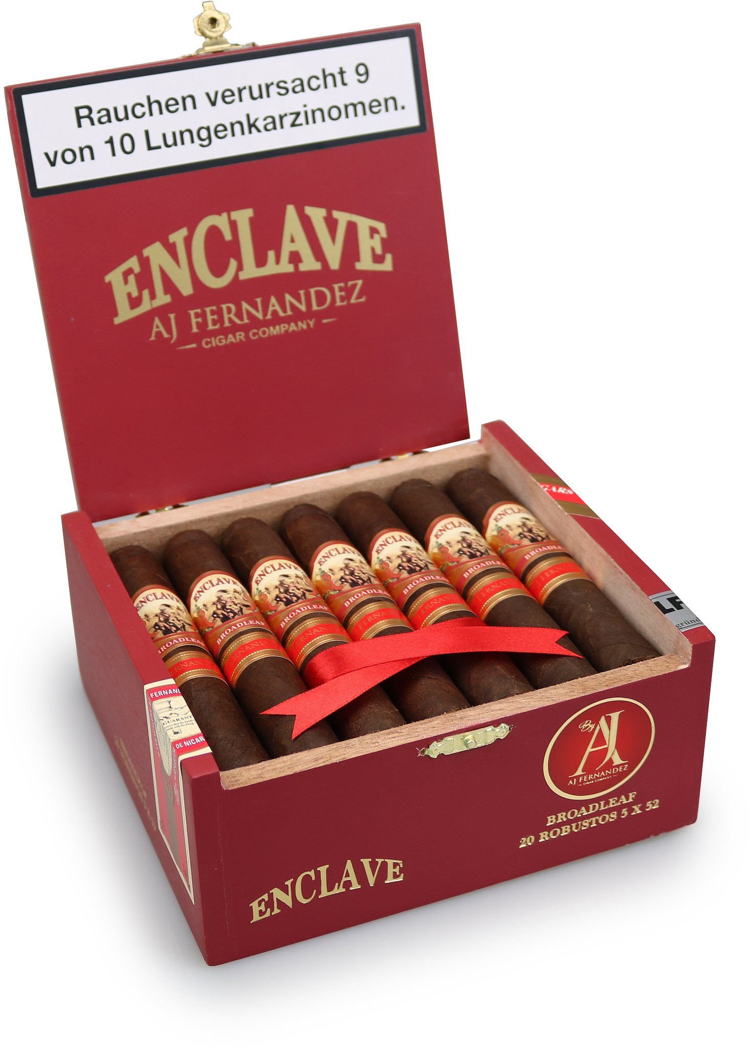 A.J. Fernandez Enclave Broadleaf Robusto Kiste offen