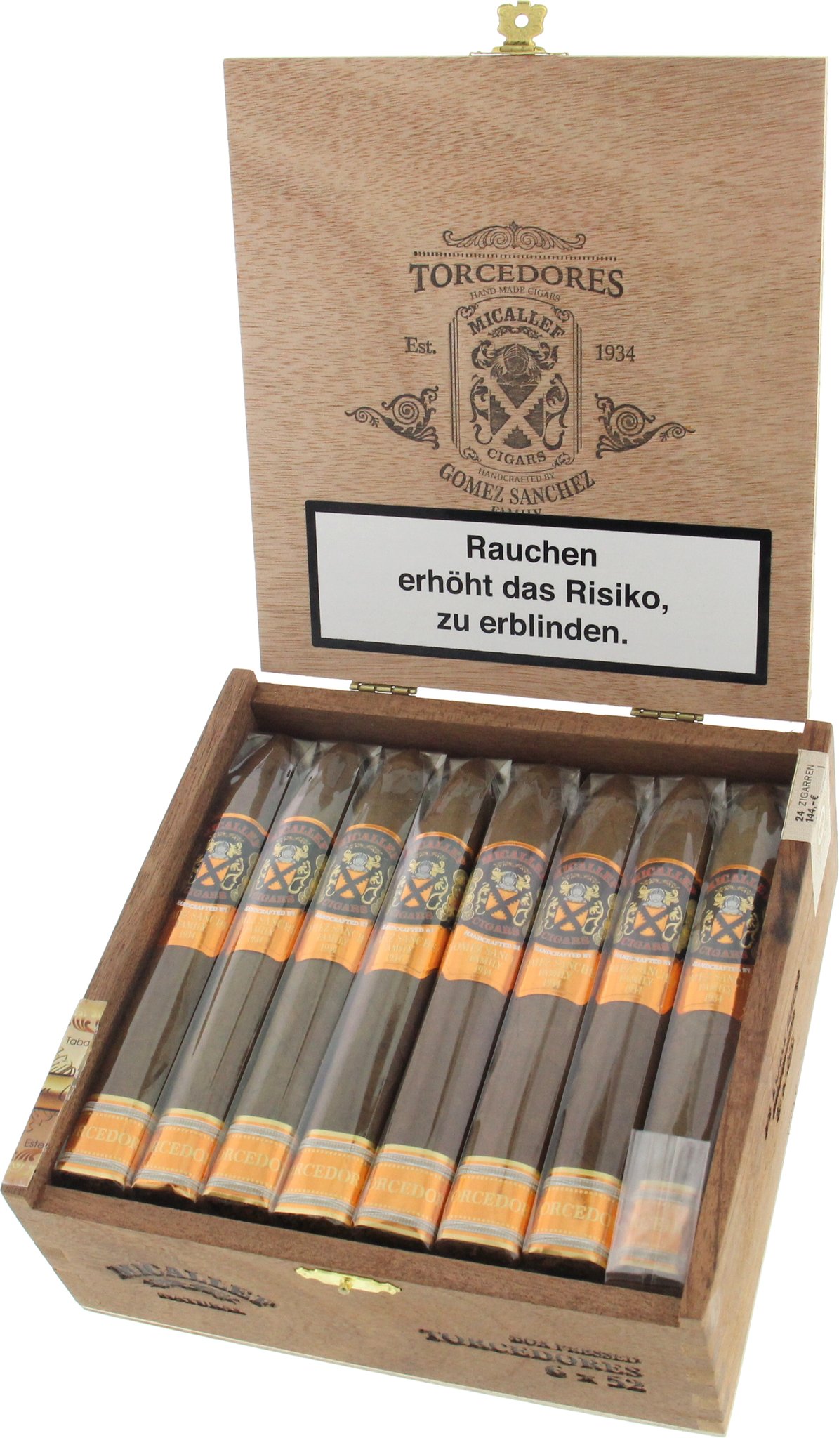 Micallef Zigarren Torcedores Torpedo Kiste offen
