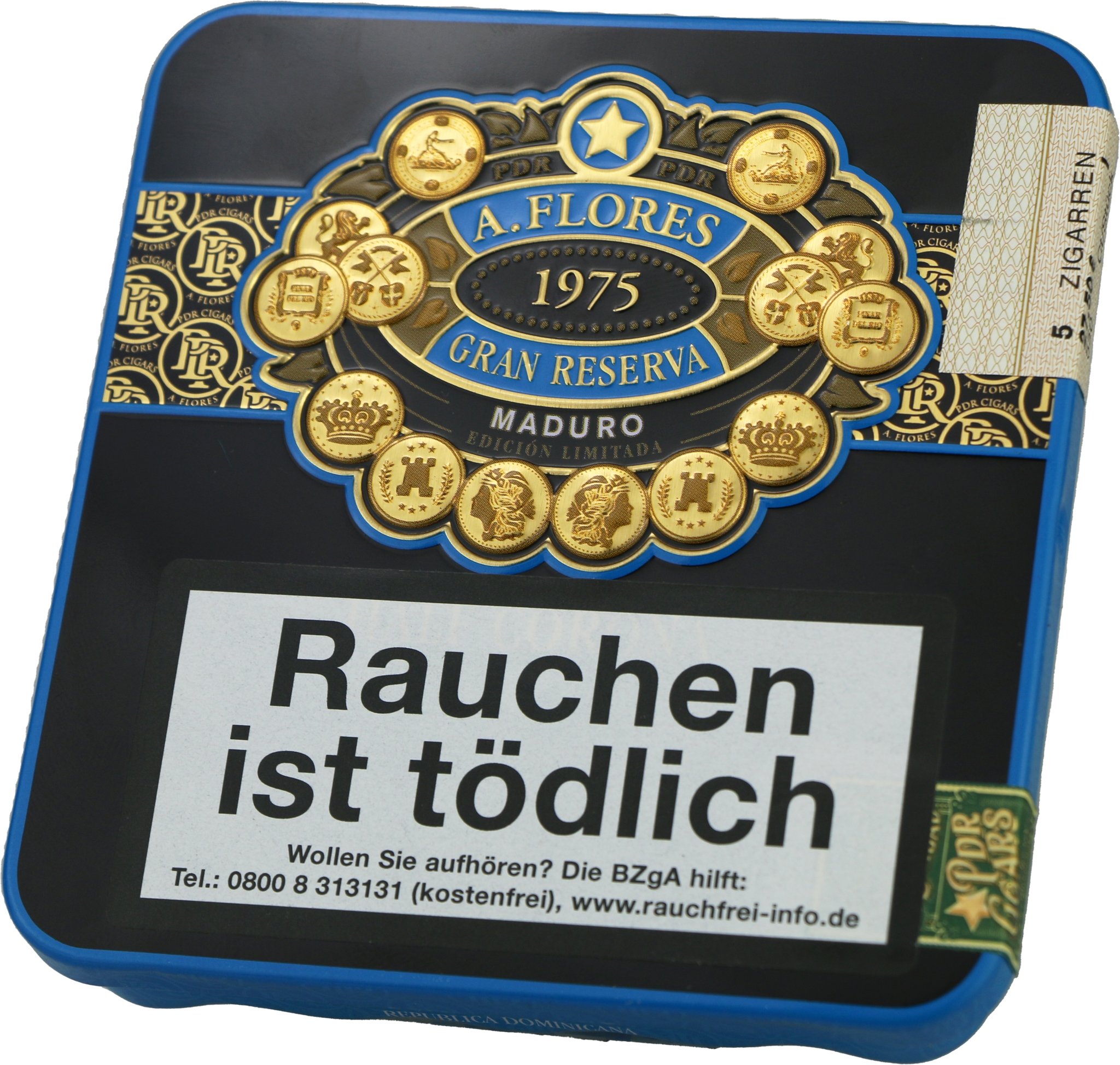 PDR Abe Flores 1975 Gran Reserva Maduro Half Corona Seite