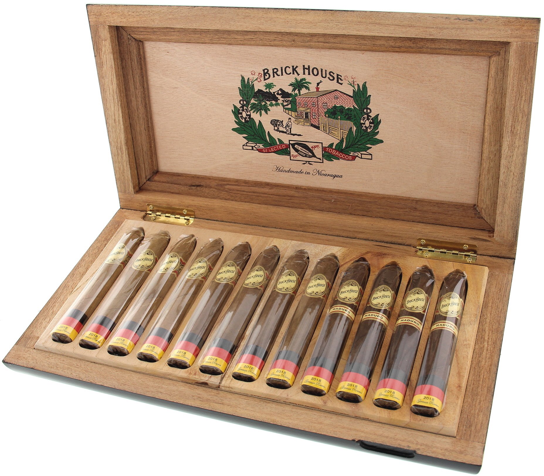 Brick House German Reserve 2018 (12 Belicosos) Kiste offen