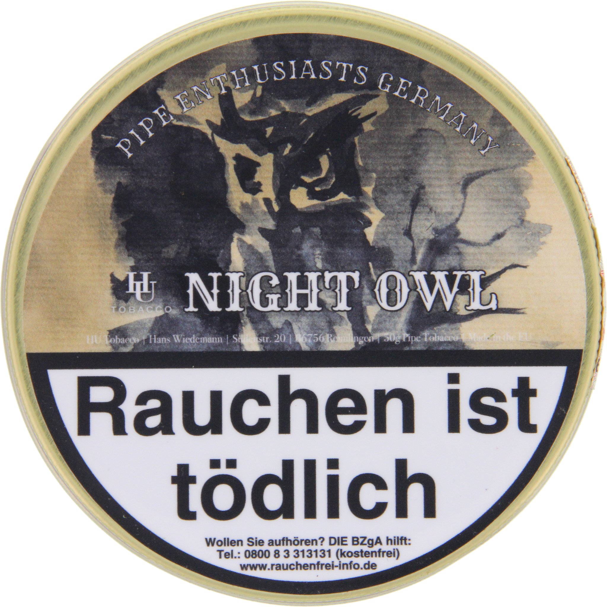 HU Tobacco Pipe Enthusiasts Germany Night Owl 50g