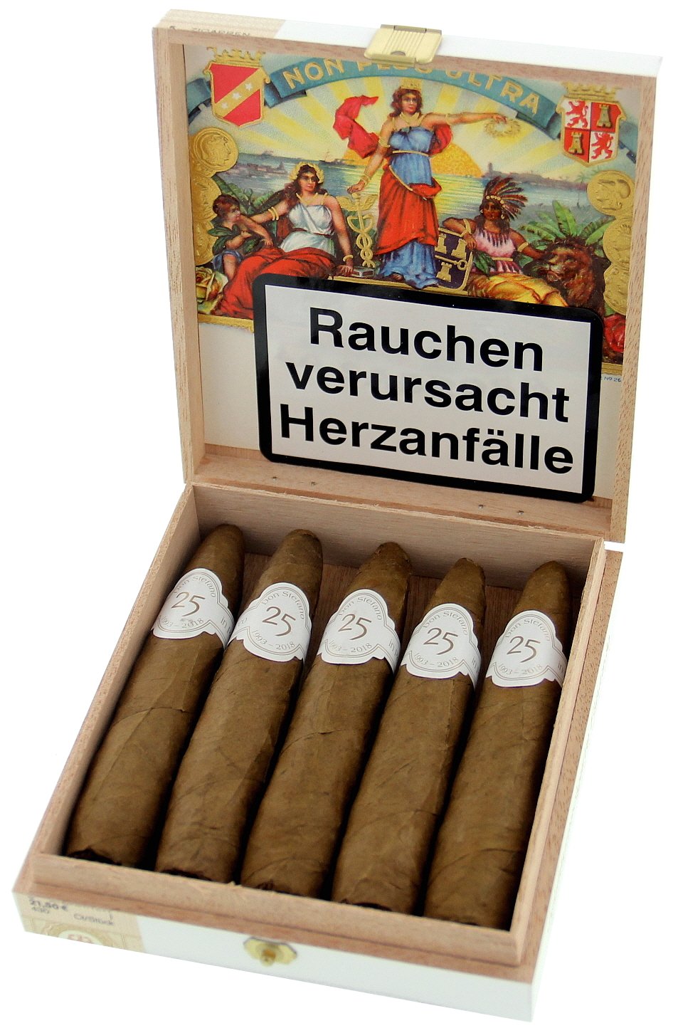 Don Stefano 25 Jahre Figurado Kiste offen