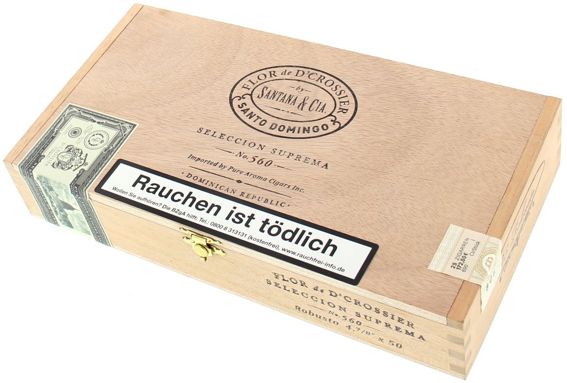 Flor de D'Crossier Seleccion Suprema 560 Robusto (50x4.875) 25er
