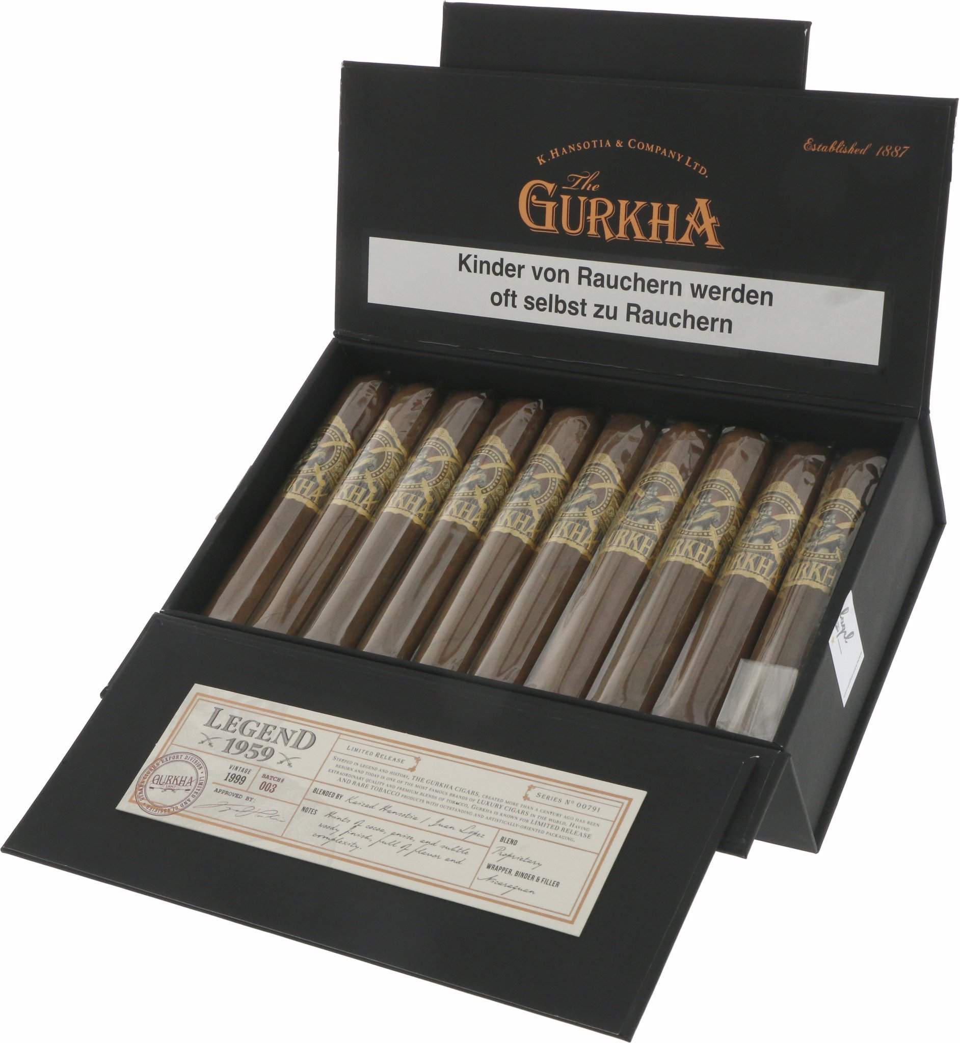 Gurkha Legend 1959 Robusto Kiste offen