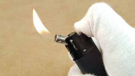 SideKick Pfeifenfeuerzeug schwarz mit Logo SINGLE (1-flammig) Flamme