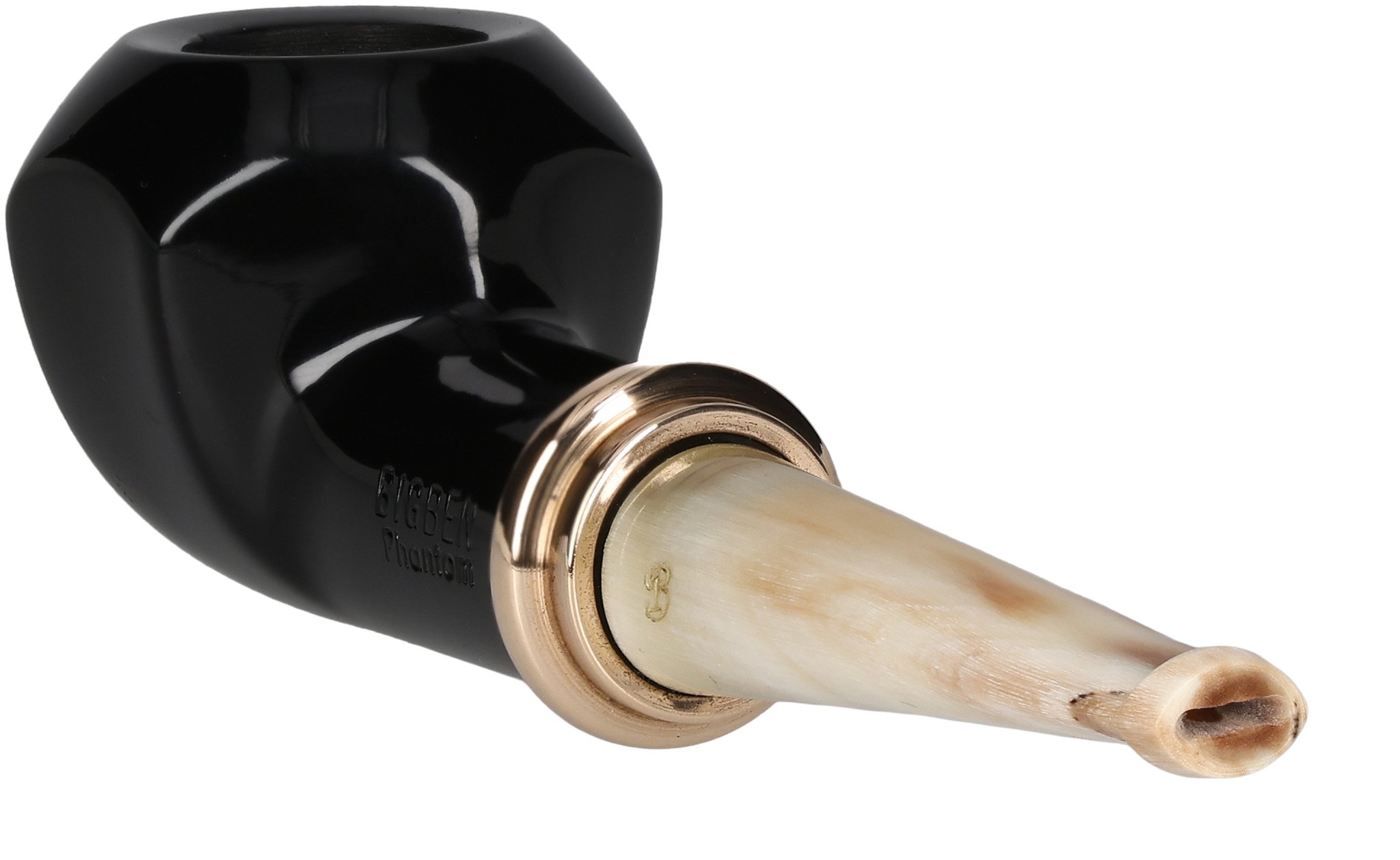 Black polish horn stem Modell 495_02