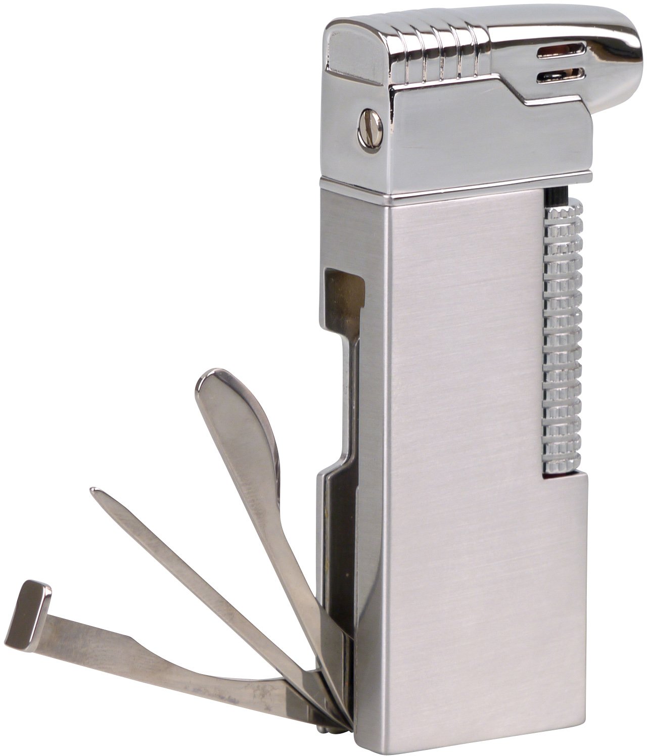 Passatore Pfeifenfeuerzeug chrom satin chrom poliert (234011) Detailbild