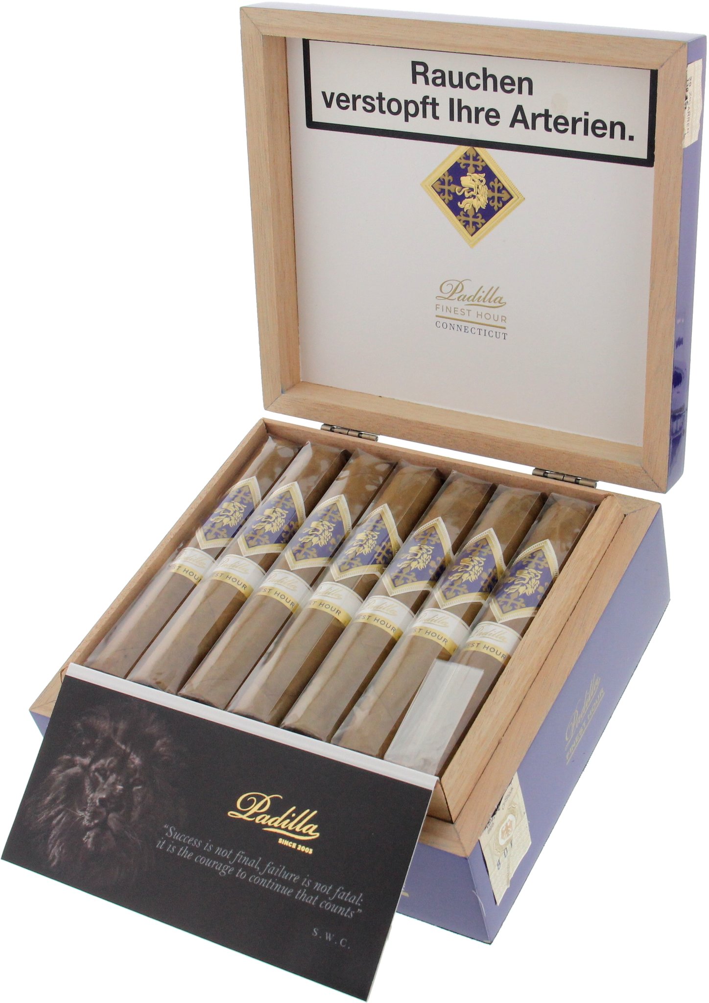 Padilla Finest Hour CONNECTICUT Robusto Kiste offen