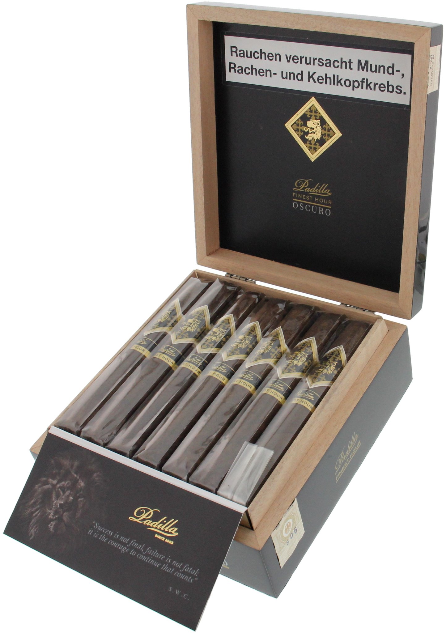 Padilla Finest Hour OSCURO Toro Kiste offen
