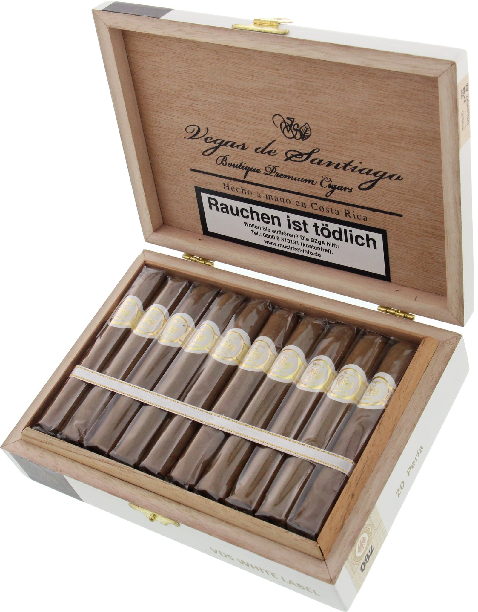 Vegas Santiago White Label Perla Kiste offen