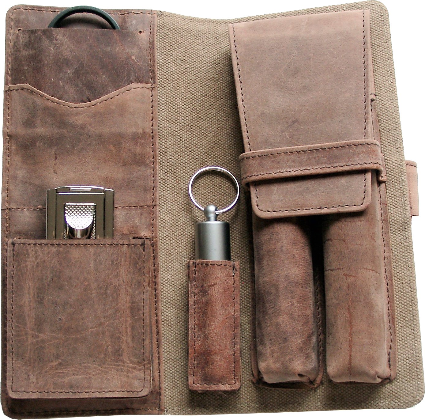 Guy Janot Zigarrentasche brown (8221) offen