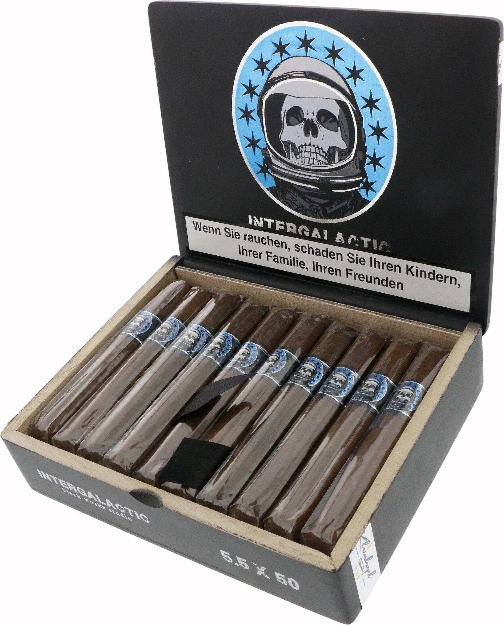 Black Label Trading Company Black Works Studio Intergalactic Robusto Kiste offen
